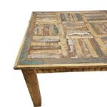 Rustic Parquet Reclaimed Wood Dining Table