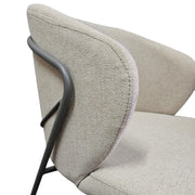 Ebarza Signature Contoured Dining Chair in Sand Upholstery