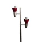 Contemporary Italian-Inspired Dual-Light Chrome Floor Lamp
