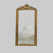 Gilded Louis Philippe Style Ornate Carved Full Length Mirror