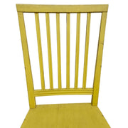 Italian Mid-Century Style Canary Yellow Slatted Wooden Dining Chair