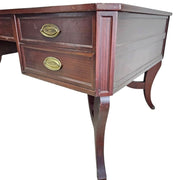 Elegant Antique-Style Mahogany Partner's Writing Desk