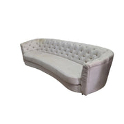 Light Beige Tufted Chesterfield Sofa