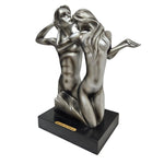Decorolla AU Collection Retro Style Silver Lovers Figurine Sculpture
