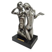 Decorolla AU Collection Retro Style Silver Lovers Figurine Sculpture