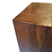 Marina Home Solid Wood Cube Accent Table