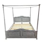 Marina Home Provincial Grey Four-Poster Canopy Bed