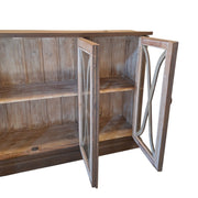 Dark Finish Triple-Door Display Sideboard