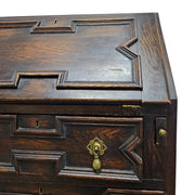 20th Century Oak Bureau with Geometric Moulding