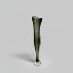Mid-Century Style Olive Green Heavy Art Glass Sommerso Vase