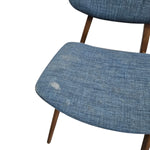 Mid-Century Modern Azure Fabric Dining Chair