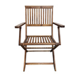 Rosewell Wooden Folding Dining Chair with Armrests