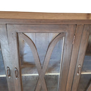 Dark Finish Triple-Door Display Sideboard