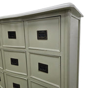 Vintage Farmhouse 12-Drawer Apothecary Bow-Front Chest