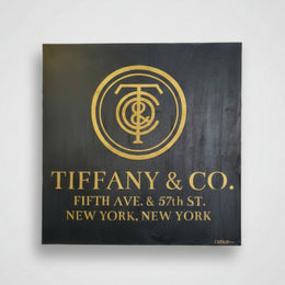 Tiffany & Co Retro Hand-Screen Printed Acrylic Canvas Wall Art by Julian Castaldi