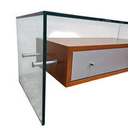 Giorgetti Designer Pre-Loved Glass and Wood Coffee Table