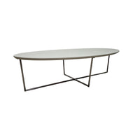 White Oval Coffee Table from Marina Home