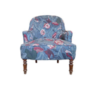 Vintage Upholstered Accent Armchair in Botanical Print