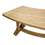 Rustic Solid Pine Curved Trestle Console Table