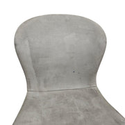 Bo Concept Mid-Century Style Grey Fabric Dining Chair with Wooden Base