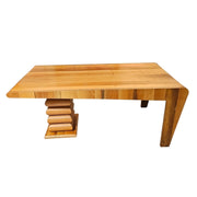 Architectural Sculptural Solid Wood Dining Table
