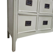 Vintage Farmhouse 12-Drawer Apothecary Bow-Front Chest