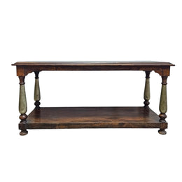Rustic Two-Tier Hand-Finished Console Table