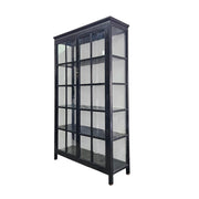 Vintage Black Glass Display Cabinet