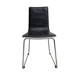KARE Design Quilted Black Faux Leather Cantilever Chair
