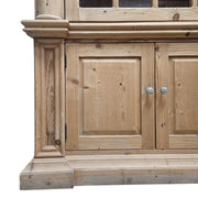 Stately Neoclassical Arched Pine Display Cabinet
