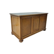 Vintage Priory Oak Linen Fold Storage Chest