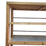 THE One Industrial Style Natural Timber and Iron Rolling Shelving Unit