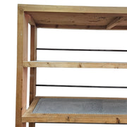 THE One Industrial Style Natural Timber and Iron Rolling Shelving Unit