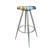 Striking Space Age Chrome Swivel Seat Bar Stool
