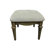 Home Center Lexington Classic Fabric Upholstered Wooden Dressing Stool