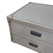 Vintage Traveler Cream Studded Trunk Coffee Table