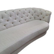 Light Beige Tufted Chesterfield Sofa
