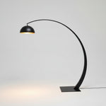 Mid-Century Modern Matte Black Arc Floor Lamp