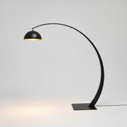 Mid-Century Modern Matte Black Arc Floor Lamp