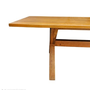 Solid Timber Farmhouse Style X-Leg Rectangular Dining Table