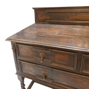 Vintage Oak Barley Twist Four-Drawer Chest