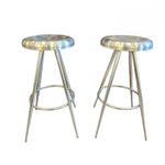 Striking Space Age Chrome Swivel Seat Bar Stool