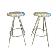 Striking Space Age Chrome Swivel Seat Bar Stool