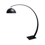 Mid-Century Modern Matte Black Arc Floor Lamp