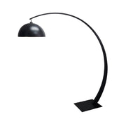 Mid-Century Modern Matte Black Arc Floor Lamp