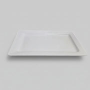 Minimalist Large White Ceramic Rectangular Serving Platter