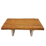 Rustic Wood-Top Coffee Table