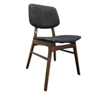 Sleek Scandi-Style Charcoal Fabric Dining Chair