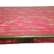 Hand-Finished Distressed Crimson Dining Table by Lucky Furniture