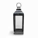 Industrial High Gloss Black Stainless Steel and Glass Box Lantern